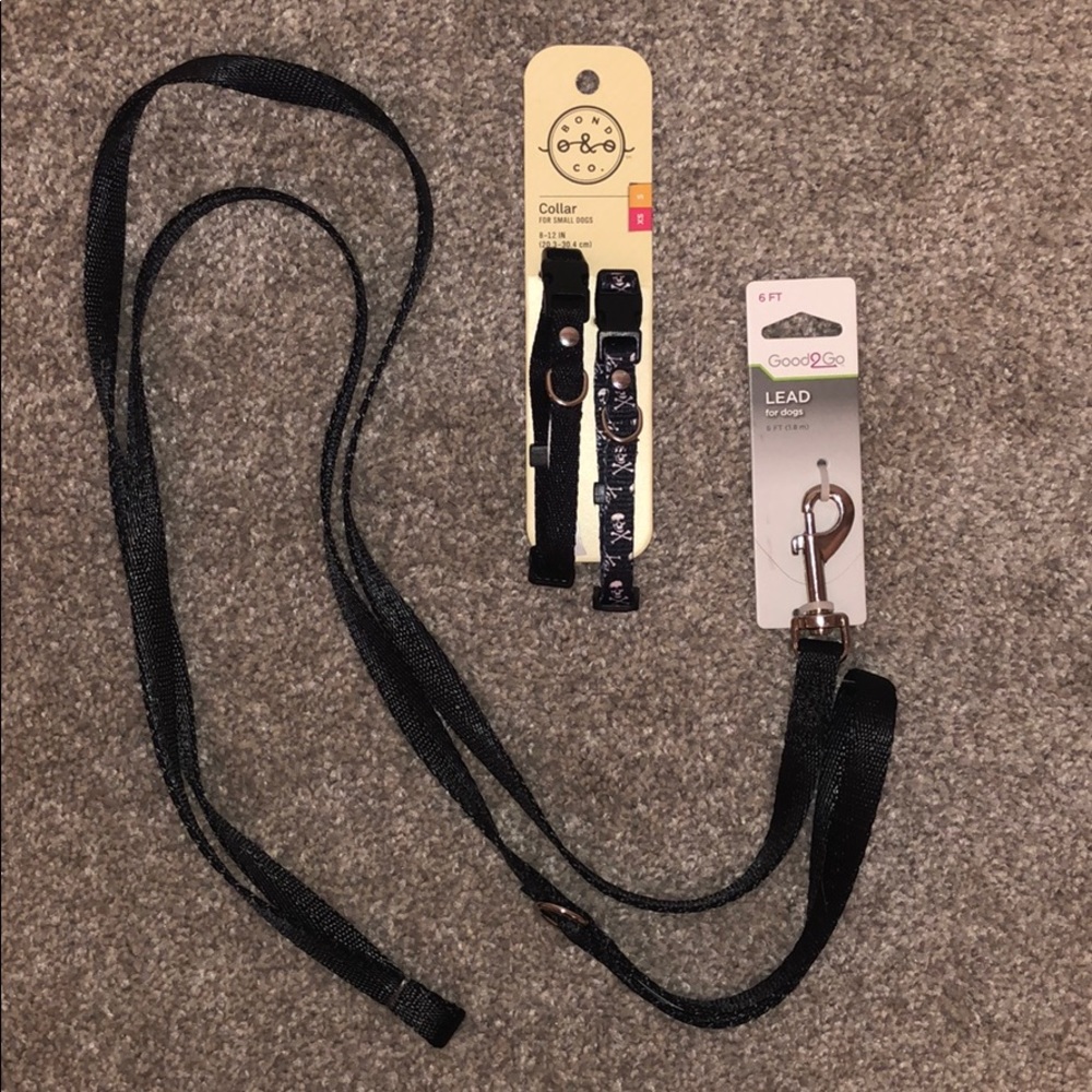 Dog leash and collar set for small dogs s/xs 🐶